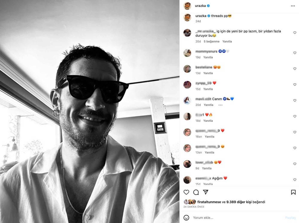 uraz kaygilaroglu threads uygulamasina koydugu profil fotografini paylasti instagram a da bir el at